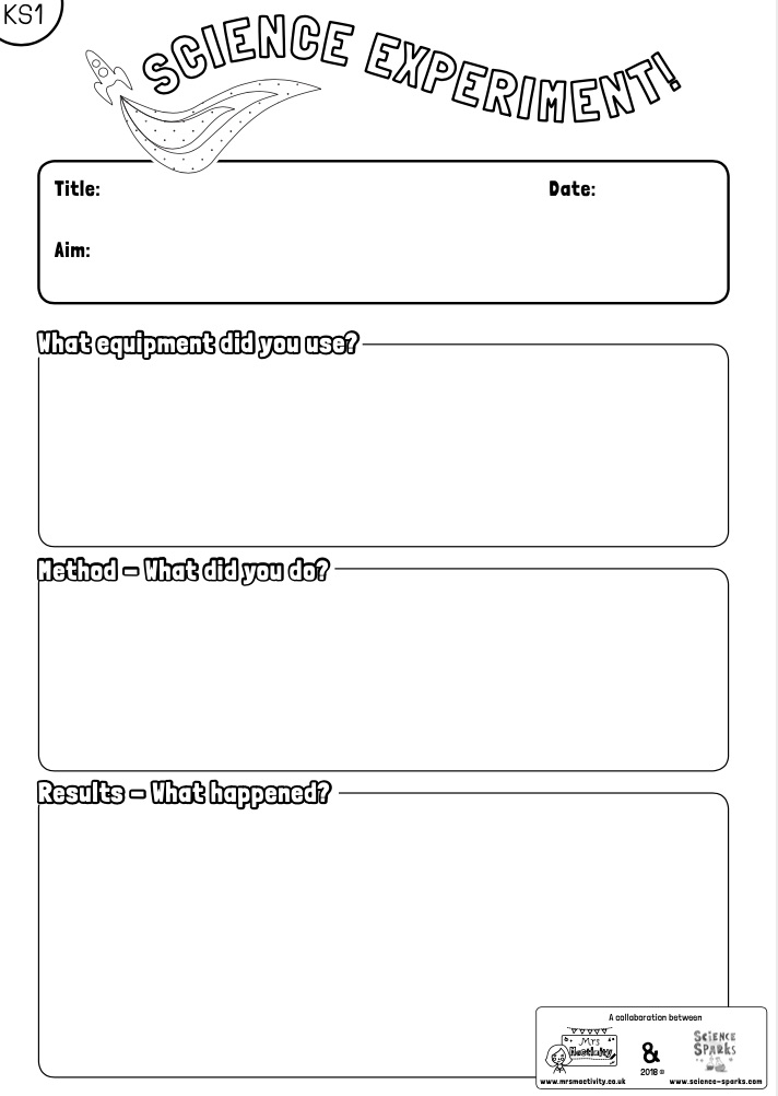 FREE Science Printable Experiment Instructions - Science Resources