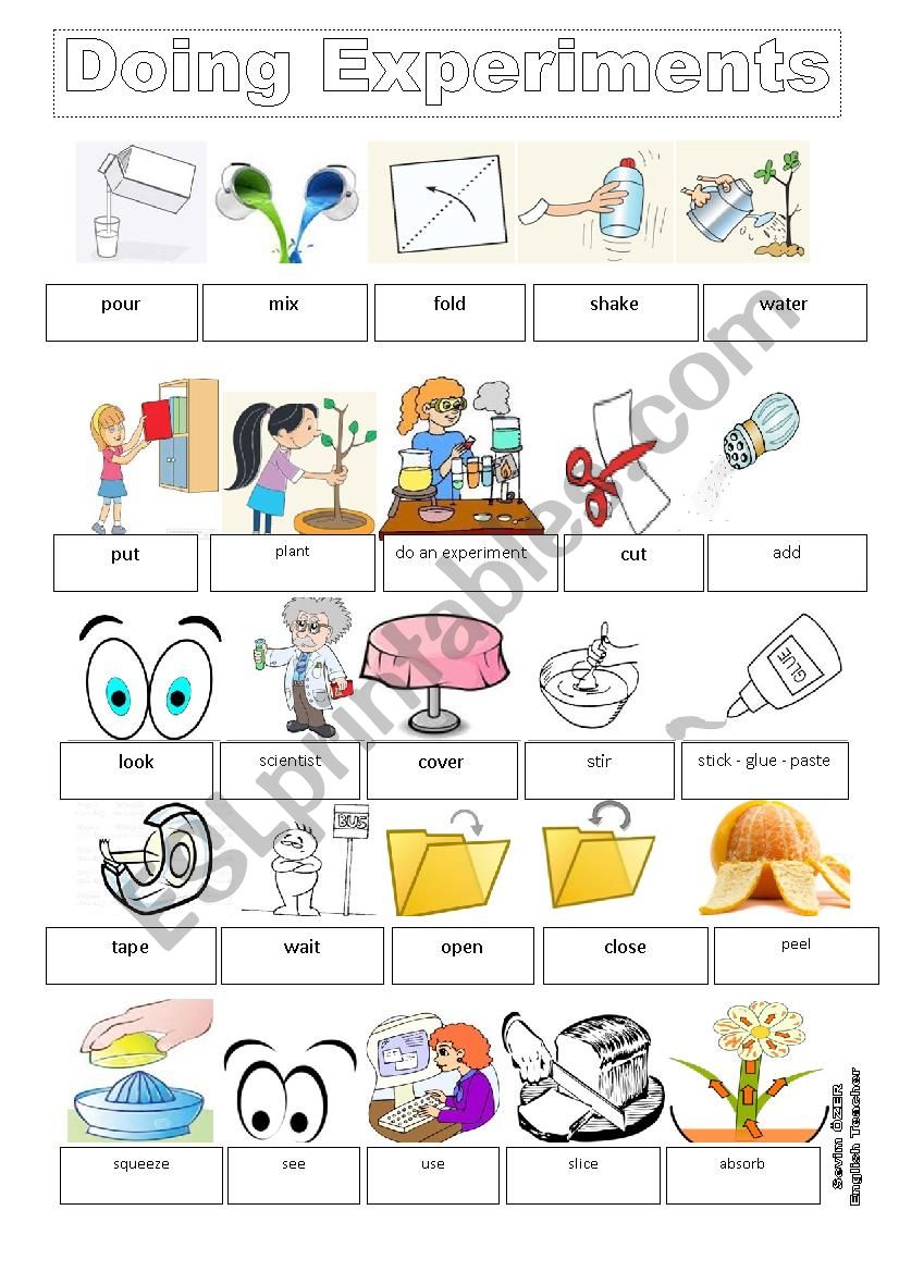 DOING EXPERIMENTS - ESL worksheet by sevim-6