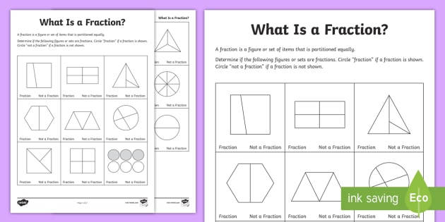 Third Grade What Is a Fraction? Activity (teacher made)