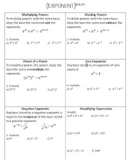 exponent rule practice worksheet