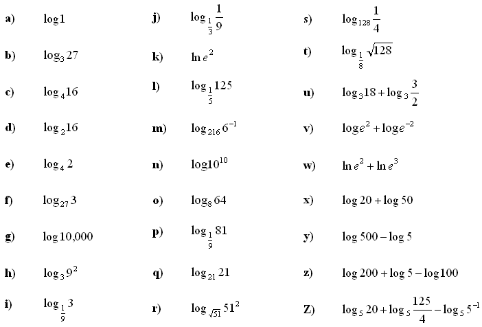 Math Exercises &  Math Problems: Logarithmic Equations and Inequalities