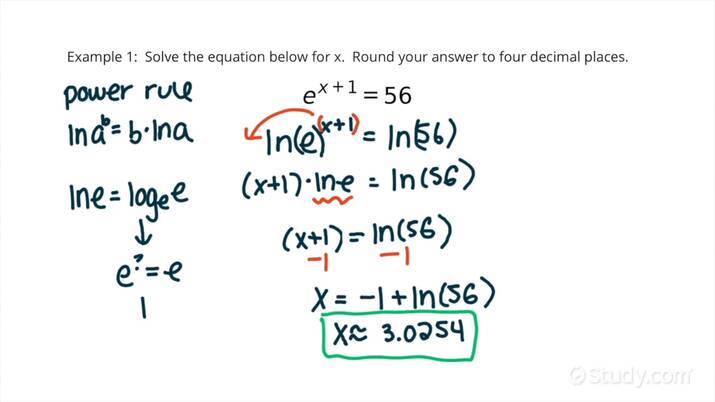 exponential and logarithmic equations worksheet with answers