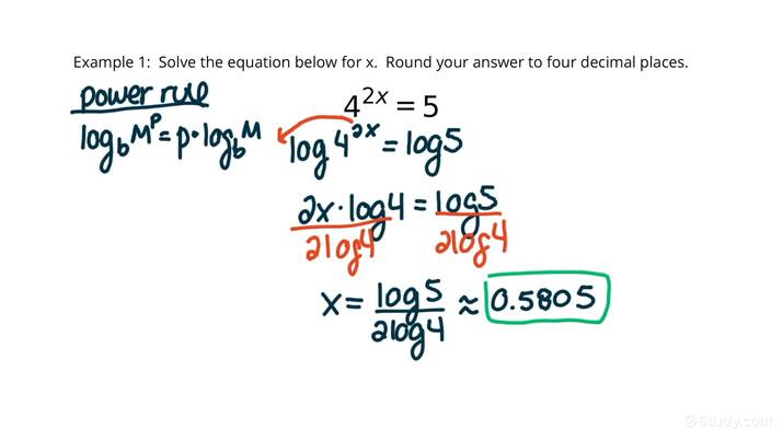 exponential and logarithmic equations worksheet with answers