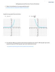 Shifting Exponential Functions Practice Worksheet.pdf - Hannah ...