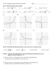 exponential functions worksheet answers
