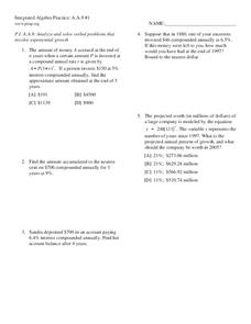 exponential growth worksheet answers