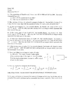 Discussion Sheet 7: Exponential Growth Worksheet for Higher Ed ...
