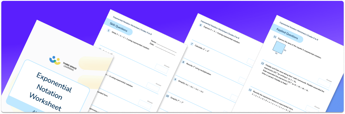 FREE] Exponential Notation Worksheet