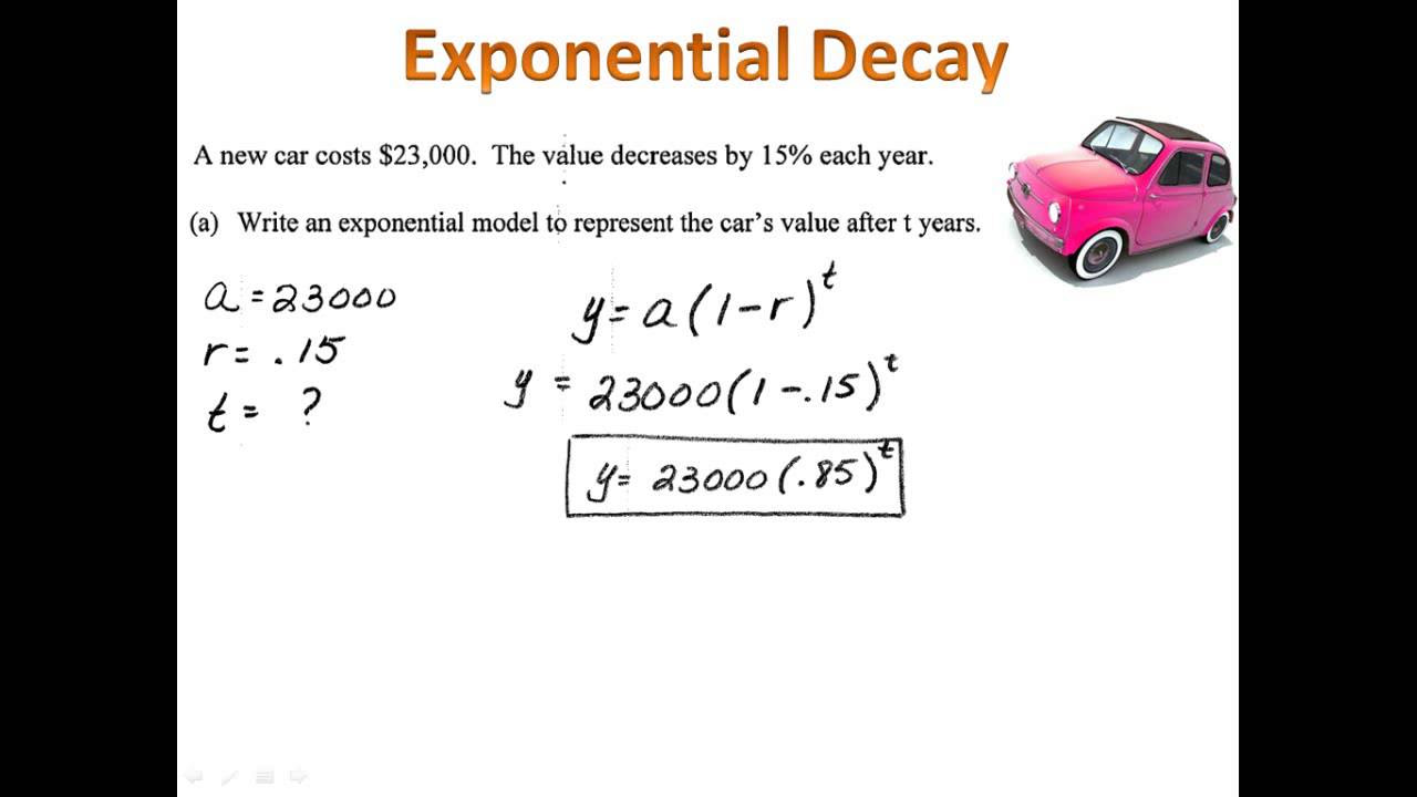 Exponential Decay Word Problems - YouTube