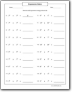 Exponents Product Rule Worksheets