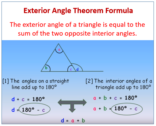 Exterior Angle Theorem (examples, solutions, worksheets, videos ...