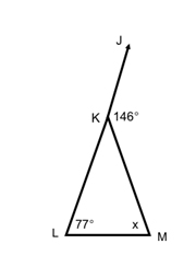 exterior angles of a triangle worksheet