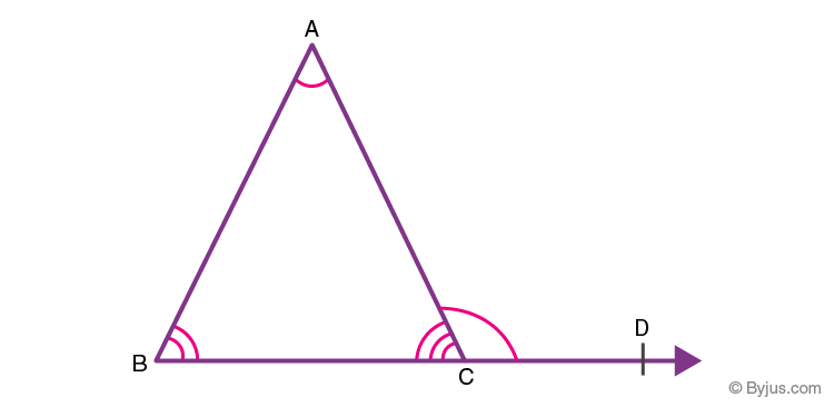 exterior angles of triangles worksheet