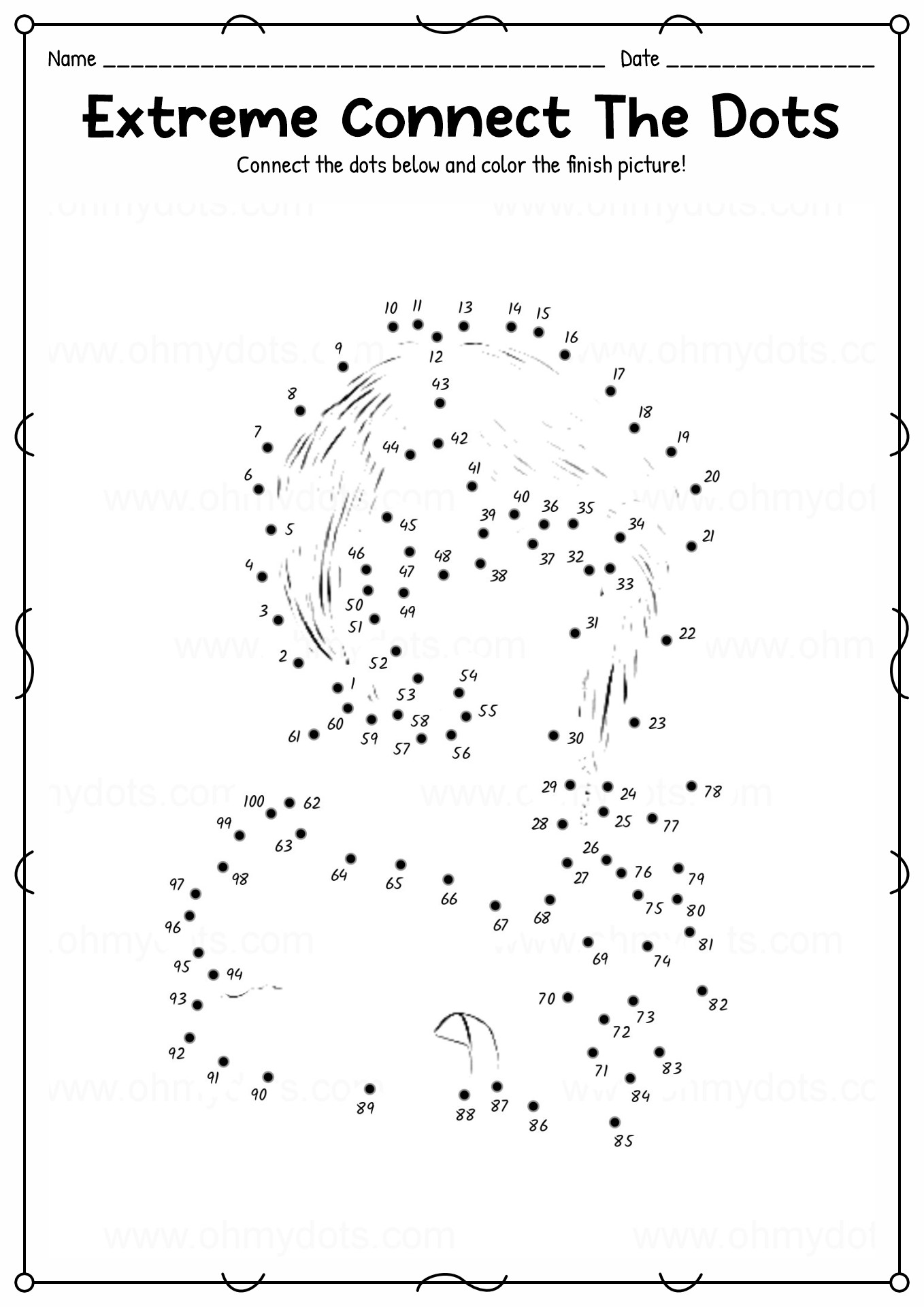 extreme dot to dot printables worksheet