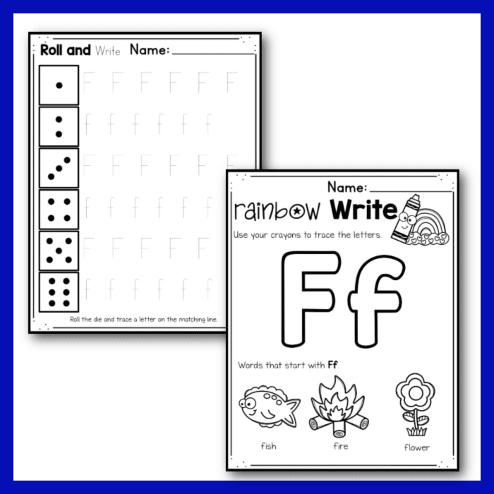 Free Printable Letter F Tracing Worksheets The Artisan Life