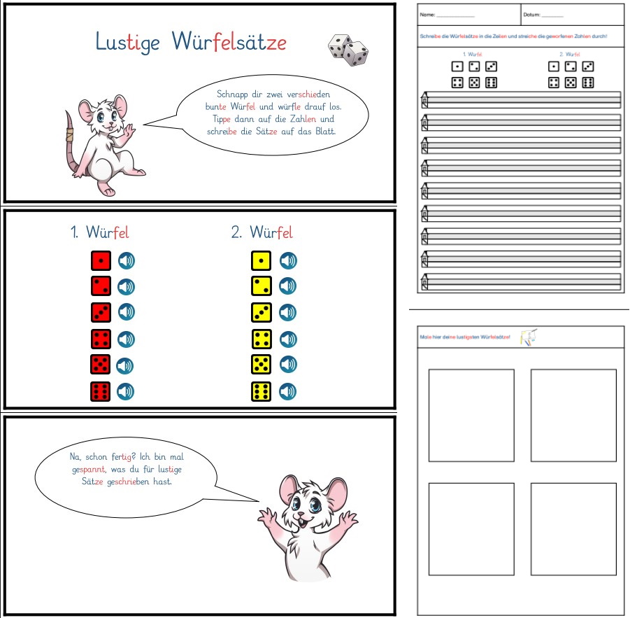 Würfelsätze Worksheet Go! • gpaed.de