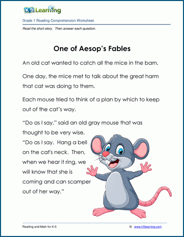 Fables &  historic passages | Worsheets library