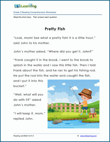 Pretty Fish - Grade 2 Childrens Fable | Worsheets library