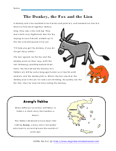 Determining the Moral of Fables and Folklore Worksheets
