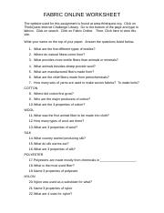 fabric online worksheet