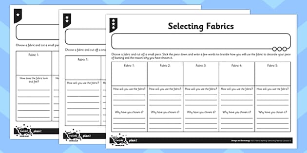 Worksheet / Worksheet Selecting Fabrics (teacher made)