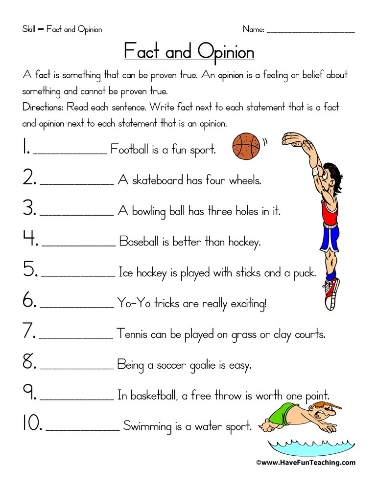 fact and opinion graphic organizer