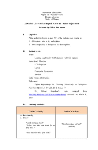 fact and opinion worksheet college