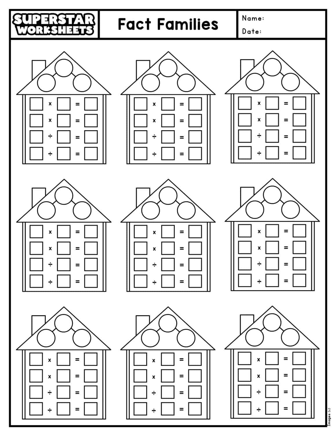 Fact Family Worksheets -Worksheets Library