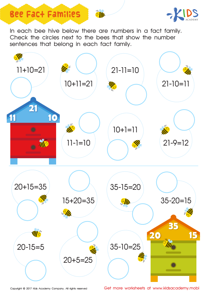 fact family worksheet printable