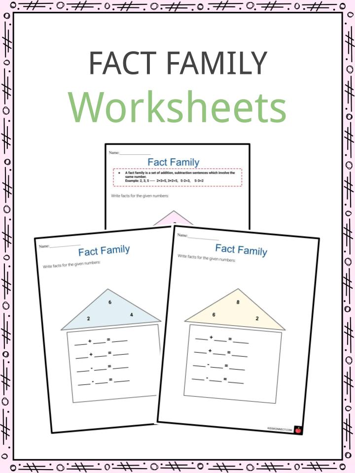 fact triangle worksheet