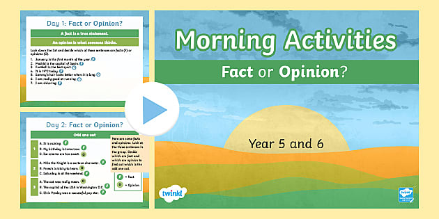 Fact and Opinion | Year 5/6 Powerpoint (teacher made)