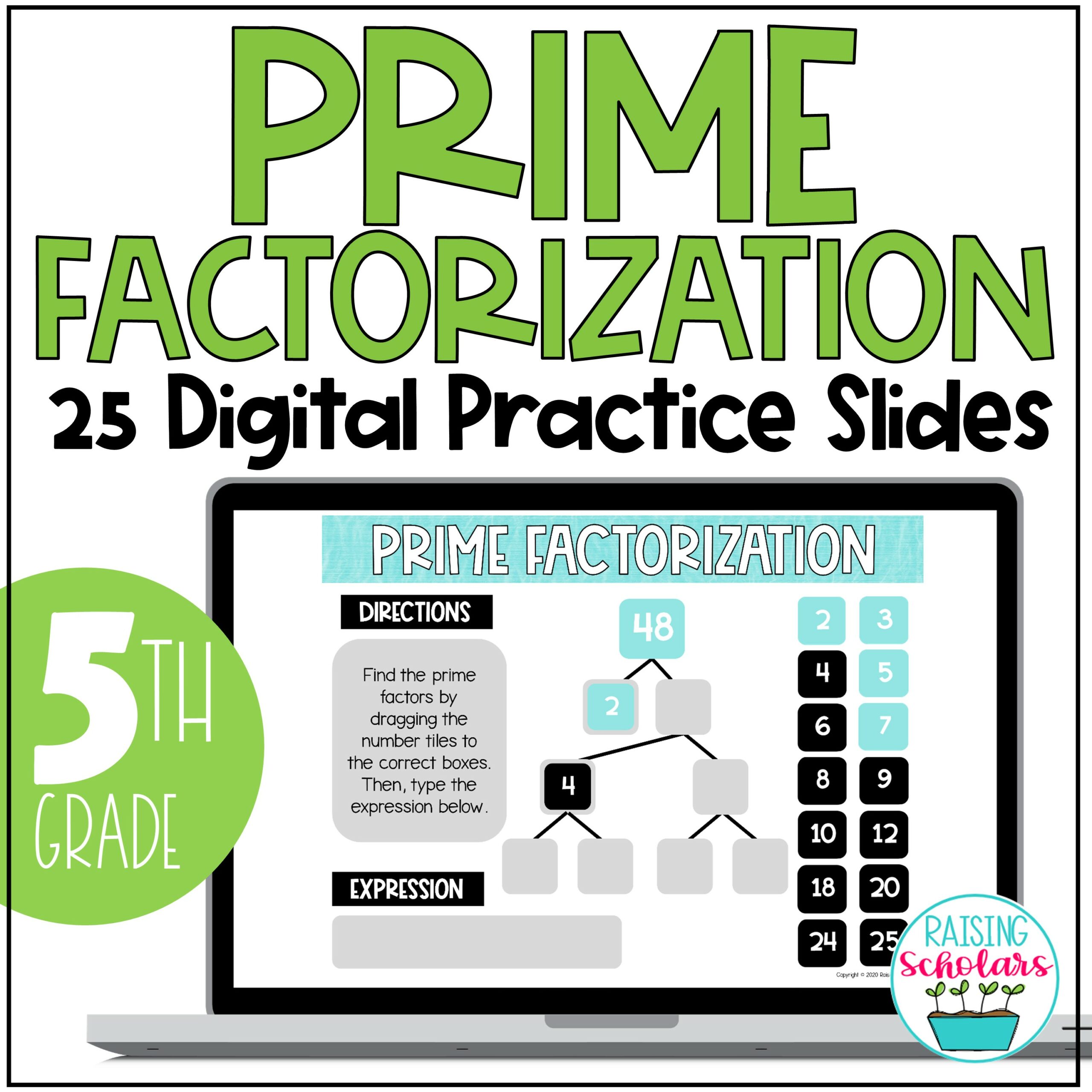 Prime Factorization Factor Tree Digital Math Activity Google ...