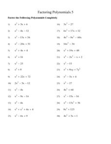 Trinomial Factoring Teaching Resources :: 25 - 48