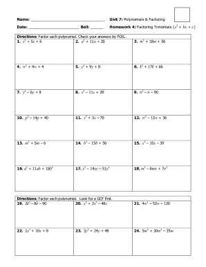 factoring ax2 bx c worksheet answers