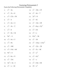 Trinomial Factoring Teaching Resources :: 25 - 48
