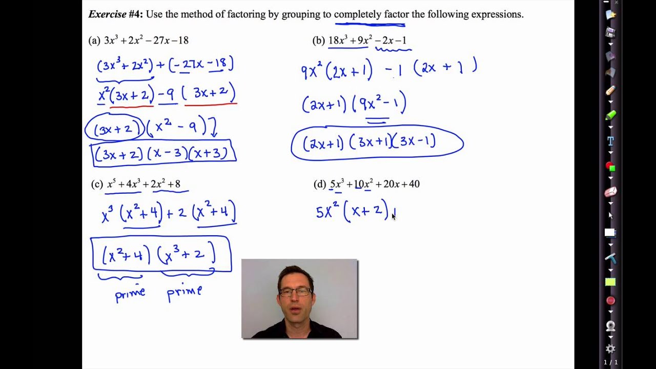 Common Core Algebra II.Unit 6.Lesson 5.Factoring by Grouping (original  version)