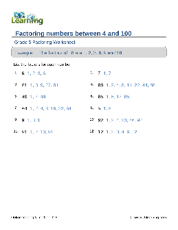 Math Factors Worksheets - TheWorksheets.CoM - TheWorksheets Library
