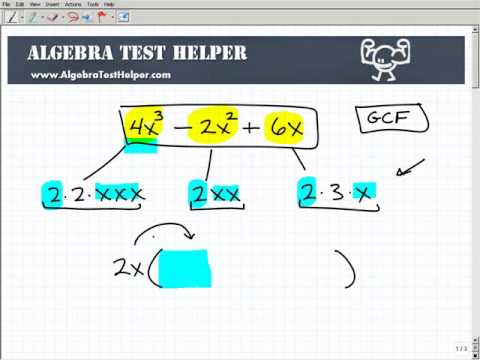 factoring out the gcf worksheet