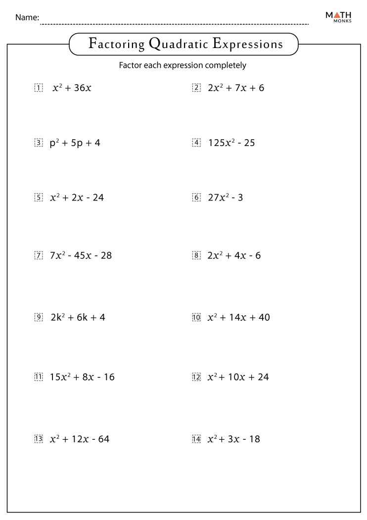 factoring polynomials practice worksheet