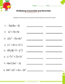 Factoring polynomials worksheets with answers and operations