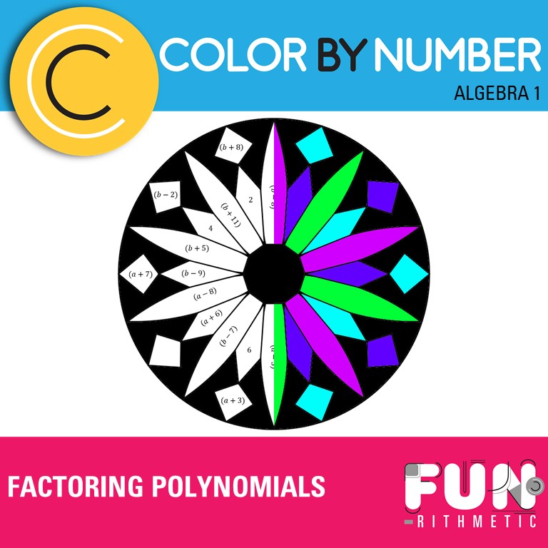 Factoring Polynomials Color by Number