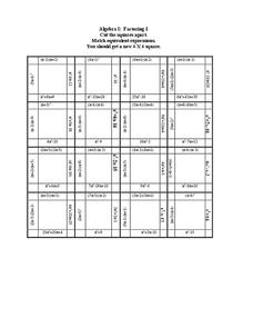 Factoring Puzzle Activity for 9th - 11th Grade | Lesson Planet
