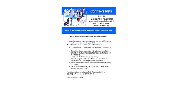 Math 10: Factoring Trinomials with a Leading Coefficient of 1 ...