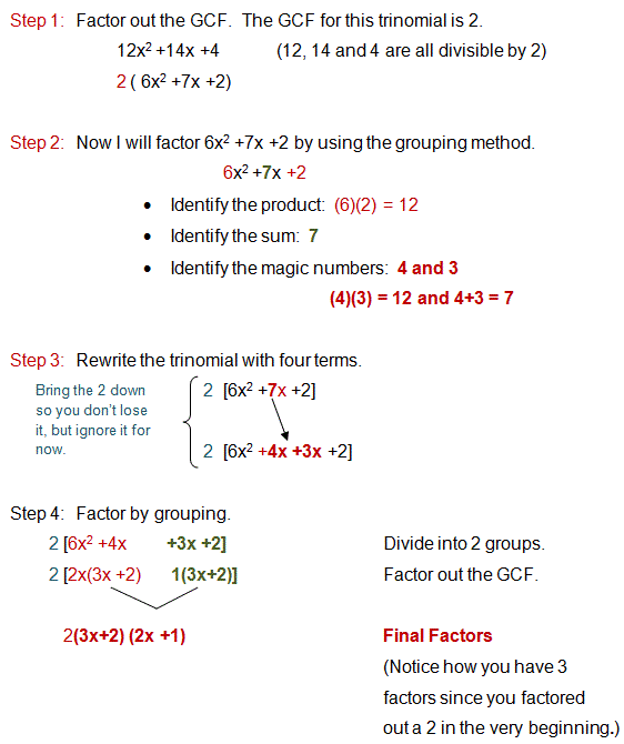 factoring when a is not 1 worksheet