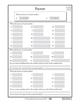 Factors | 4th grade Math Worksheet | GreatSchools