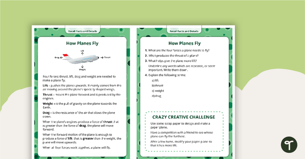 Comprehension Task Cards - Recalling Facts And Details | Teach Starter
