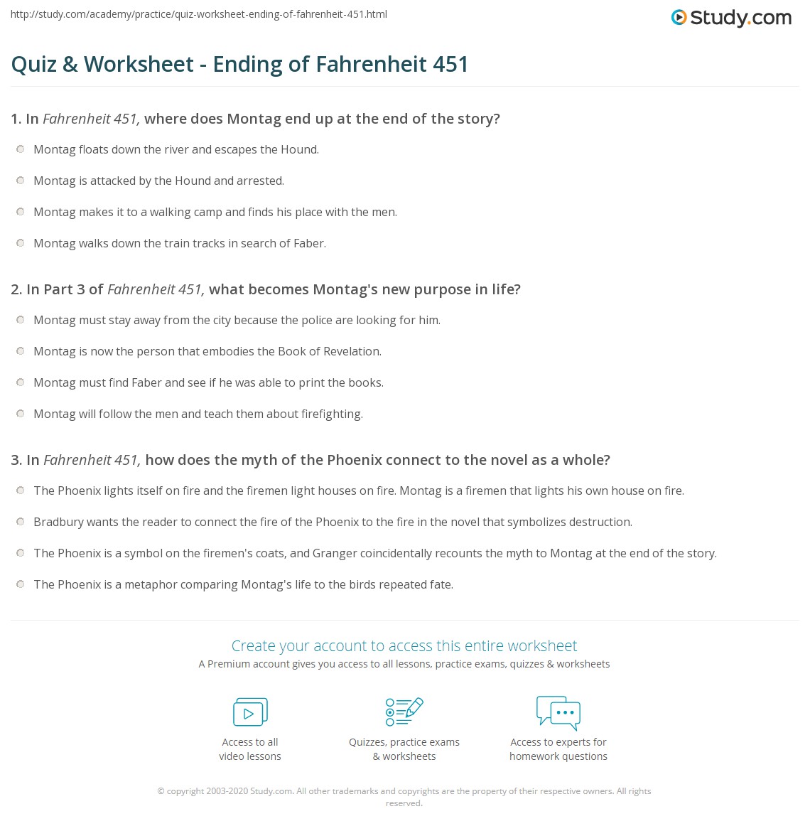 fahrenheit 451 worksheet
