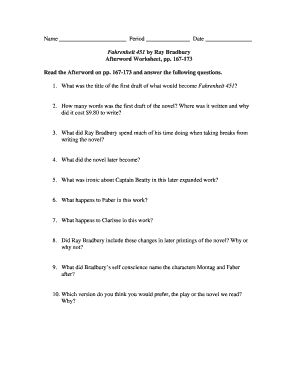 Fahrenheit 451 Worksheets Pdf - Fill and Sign Printable Template ...