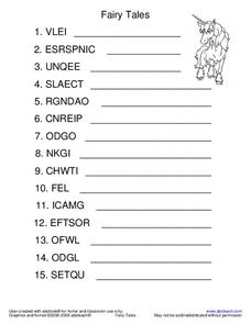 Fairy Tales Worksheet for 2nd - 3rd Grade | Lesson Planet