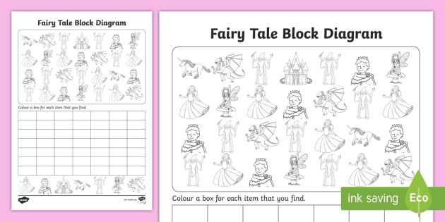 Fairy Tale Block Diagram Worksheet (Lehrer gemacht) - Twinkl